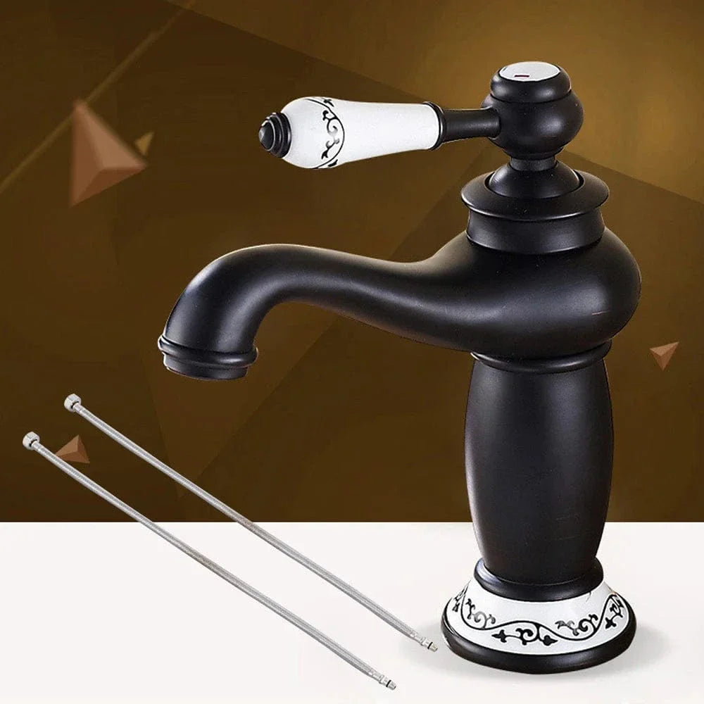 Robinet Lavabo Rétro Vintage Quatre Finitions Argent Or Noir Antique – Solvane