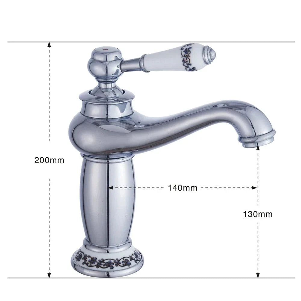 Robinet Lavabo Rétro Vintage Quatre Finitions Argent Or Noir Antique – Solvane