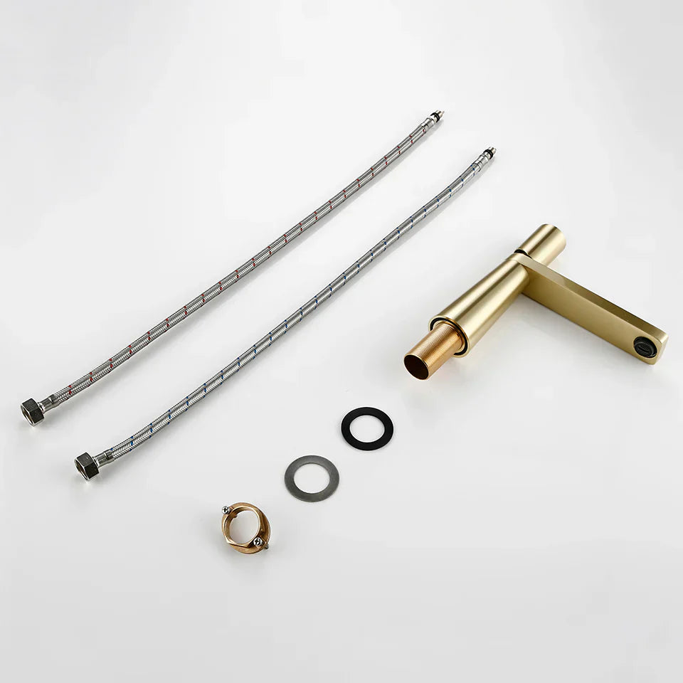 Mitigeur Lavabo Doré Laiton Minimaliste Élégance Épurée – Solvane