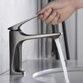 Robinet Lavabo Laiton Gris Moderne Teinte Sobre et Durable – Solvane