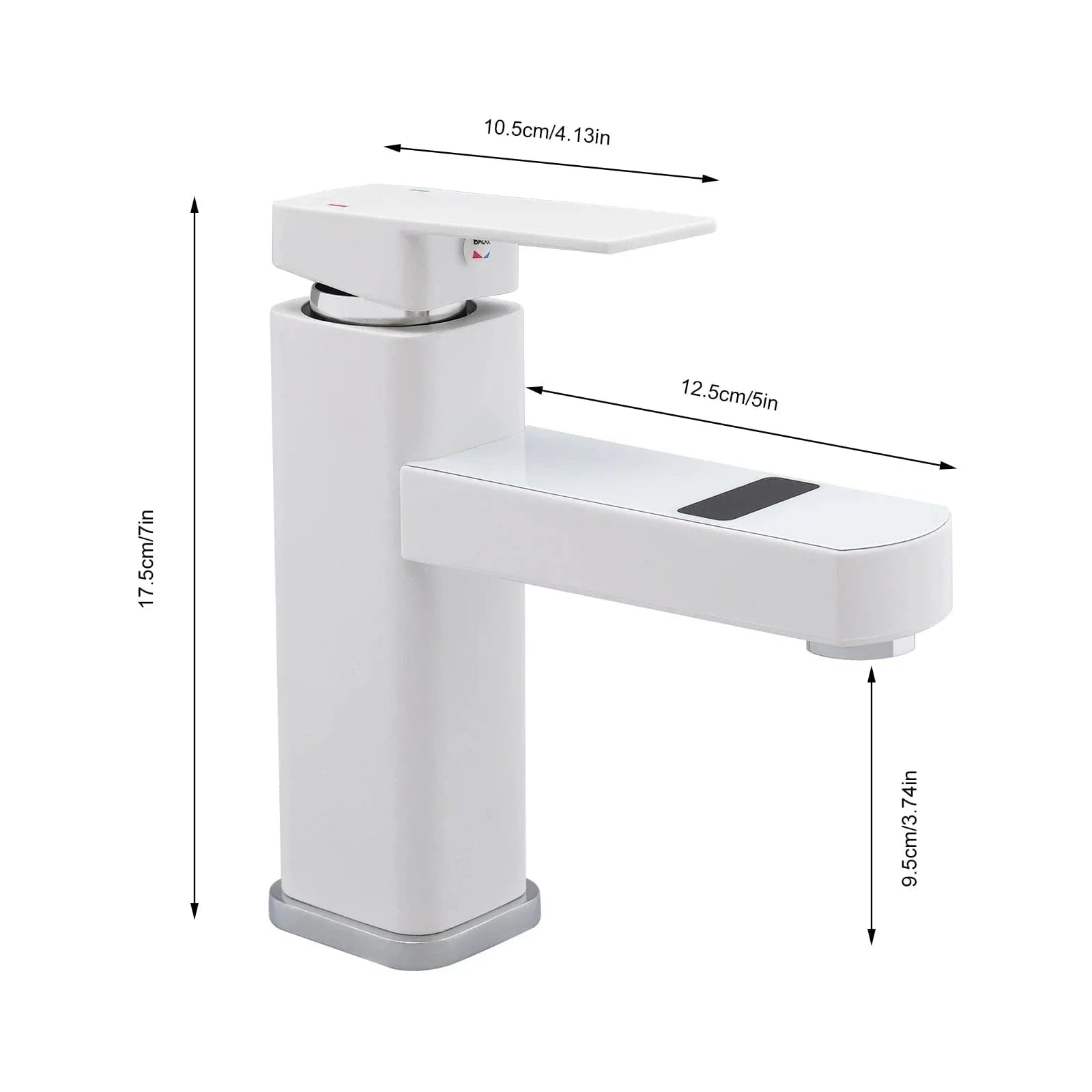 Robinet Vasque Blanc Affichage Numérique Température Sous les Yeux – Solvane