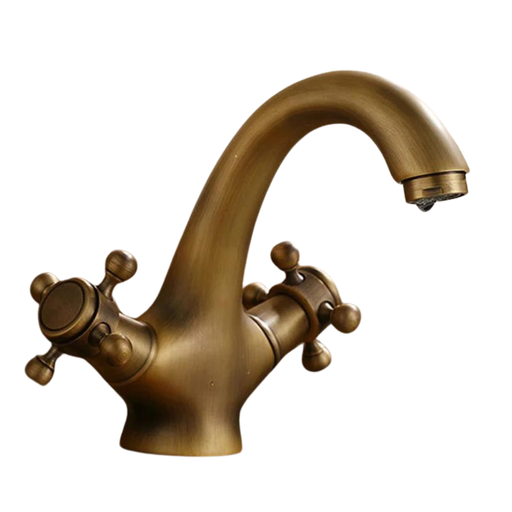 Robinet Mélangeur Lavabo Vintage Chaud Froid Élégance Rétro – Solvane