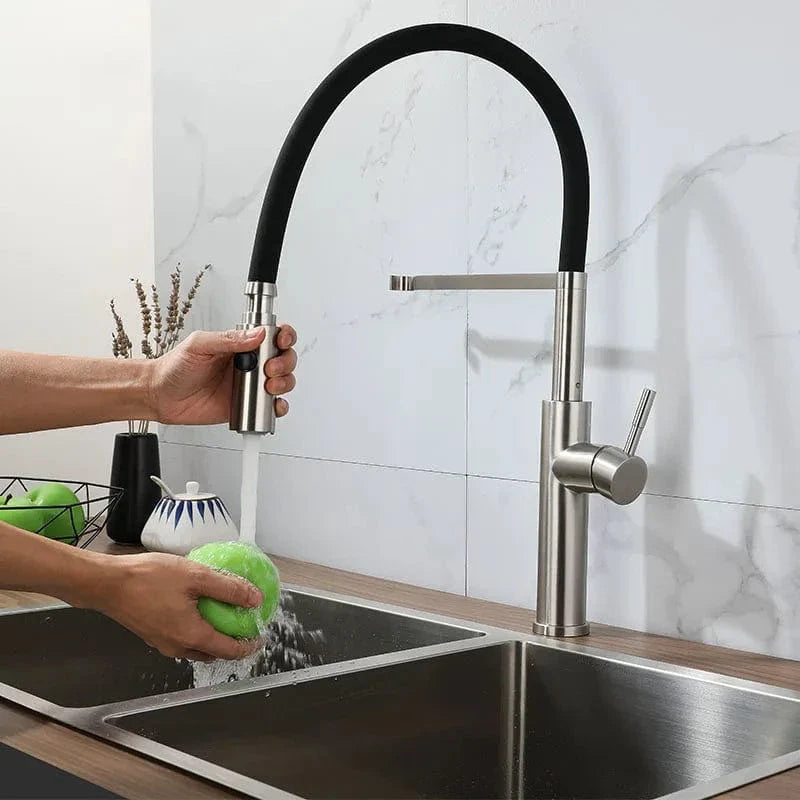 Mitigeur Cuisine Tuyau Silicone Noir Inox Flexible et Résistant – Cuvéa