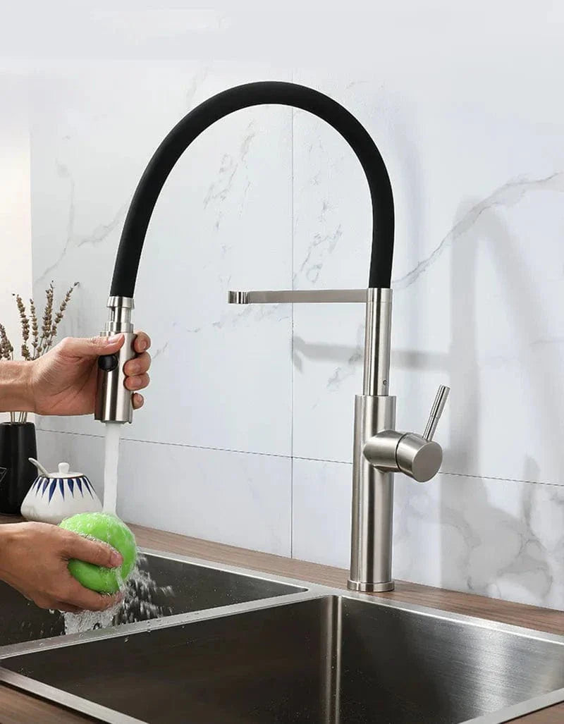 Mitigeur Cuisine Tuyau Silicone Noir Inox Flexible et Résistant – Cuvéa