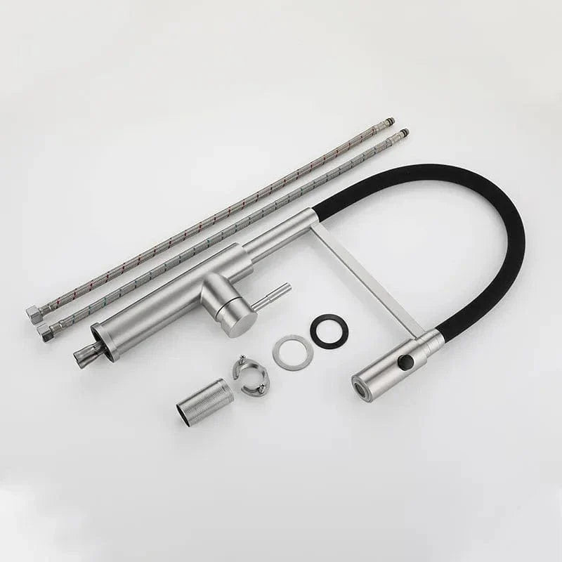 Mitigeur Cuisine Tuyau Silicone Noir Inox Flexible et Résistant – Cuvéa
