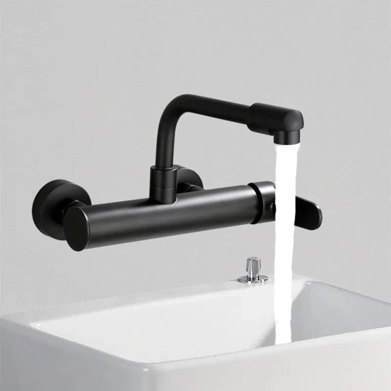 Mitigeur Mural Cuisine Double Trou Buse Pivotante 360° – Cuvéa