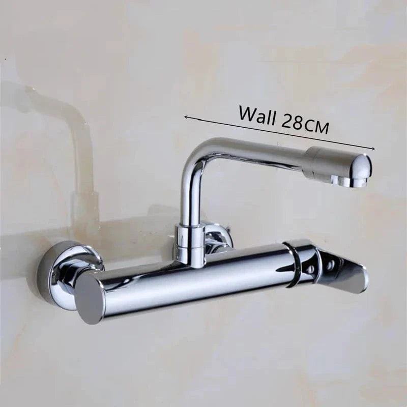 Mitigeur Mural Cuisine Double Trou Buse Pivotante 360° – Cuvéa