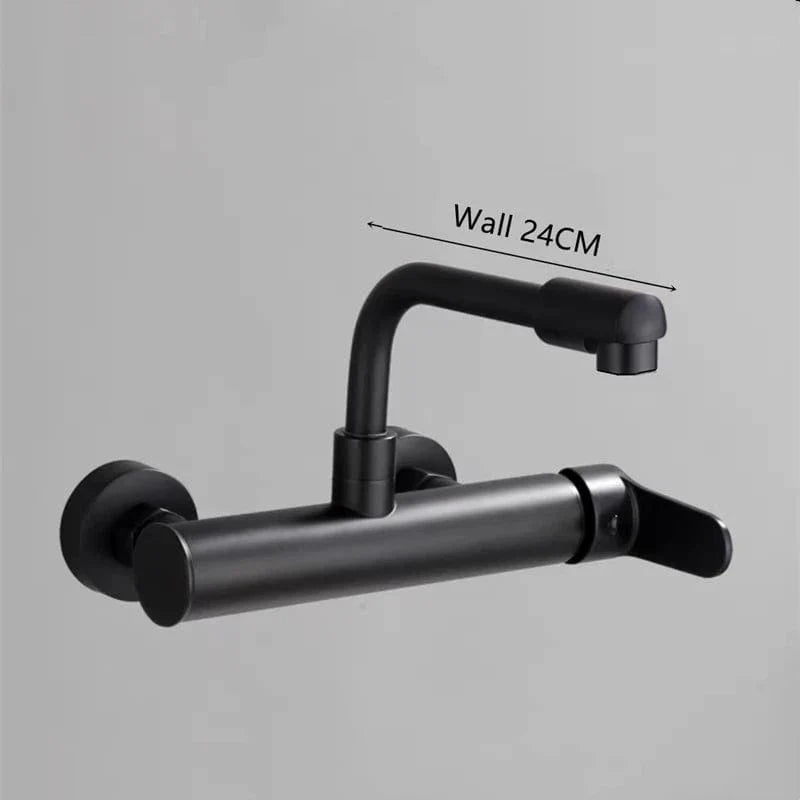 Mitigeur Mural Cuisine Double Trou Buse Pivotante 360° – Cuvéa