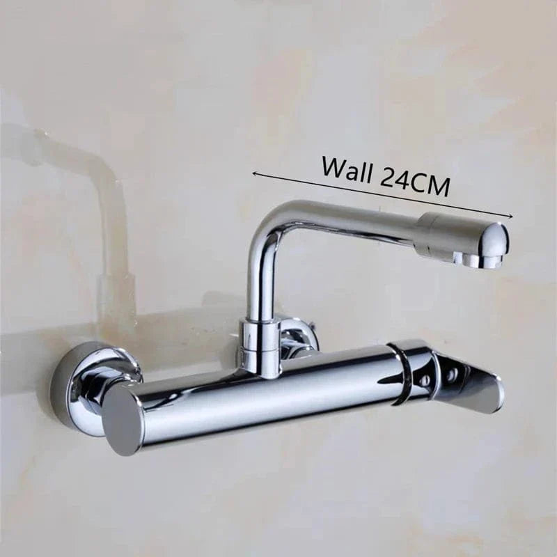 Mitigeur Mural Cuisine Double Trou Buse Pivotante 360° – Cuvéa
