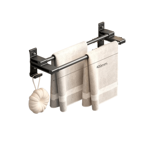 Porte-Serviettes Aluminium Adhésif Sans Perçage Pose Immédiate – Linora