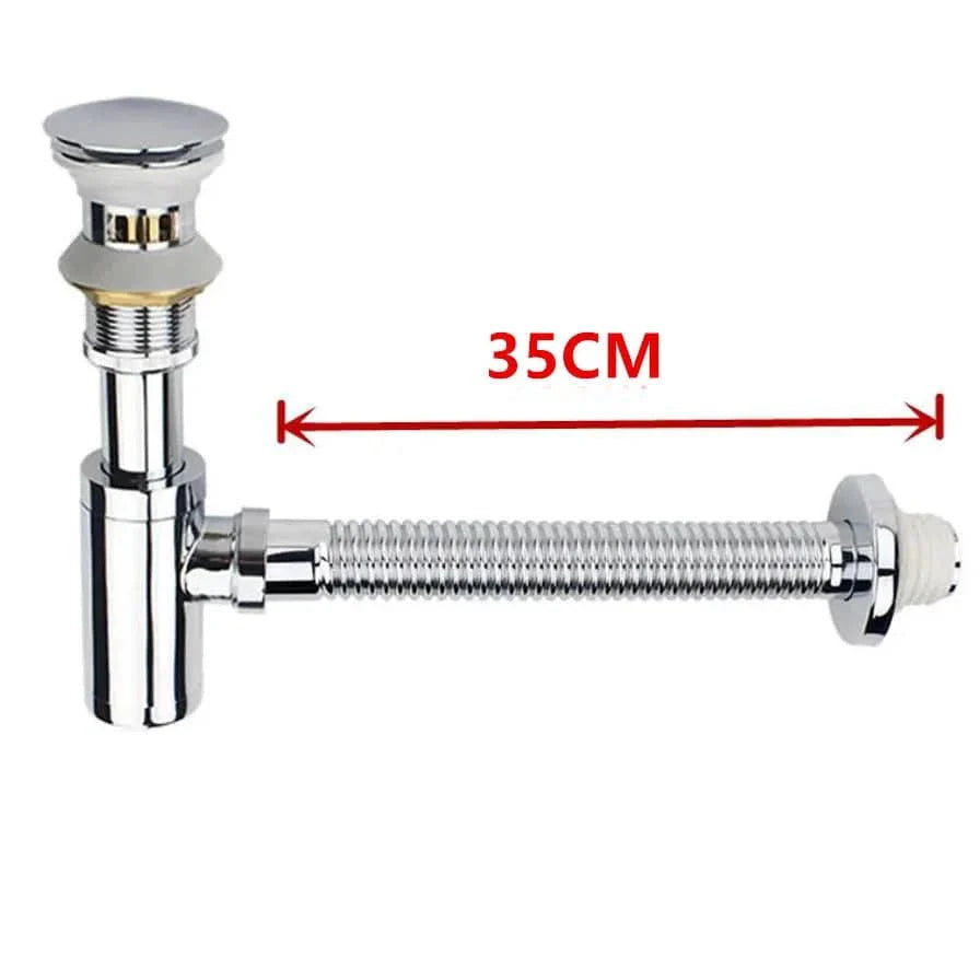 Siphon avec Bonde Lavabo Laiton Ensemble Complet Durable – Silka