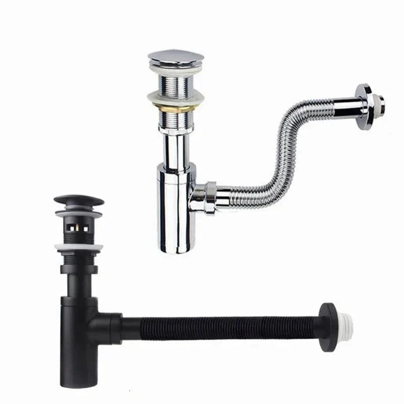 Siphon avec Bonde Lavabo Laiton Ensemble Complet Durable – Silka