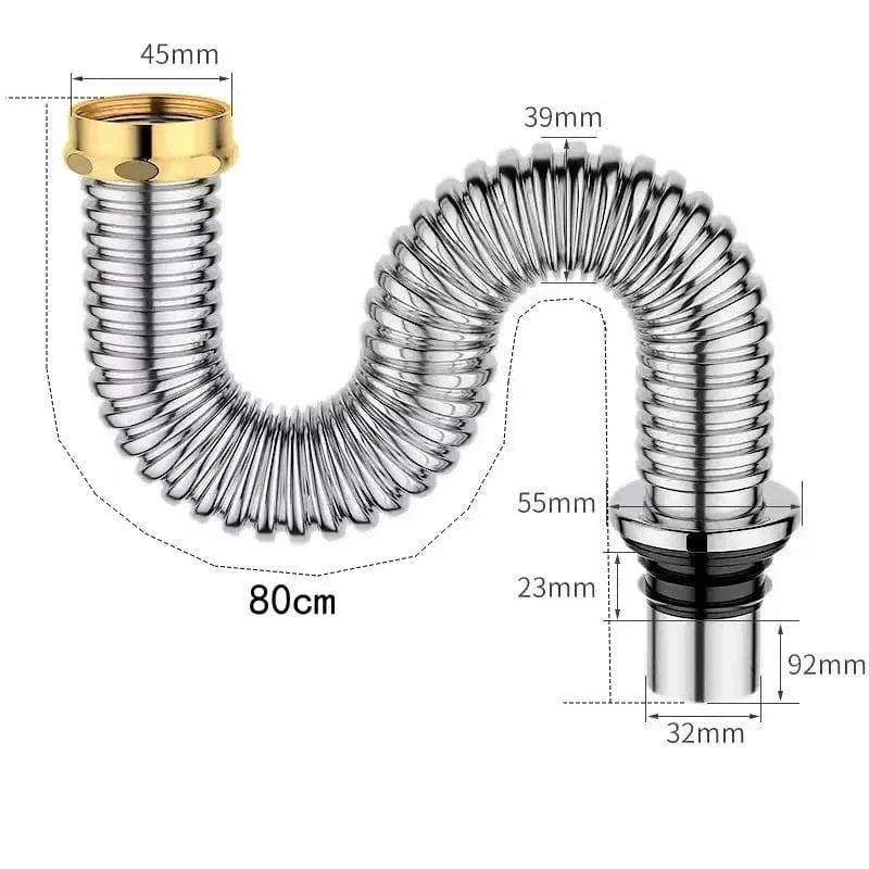 Siphon Cuisine Inox Évacuation Fiable Anti-Bouchon – Silka