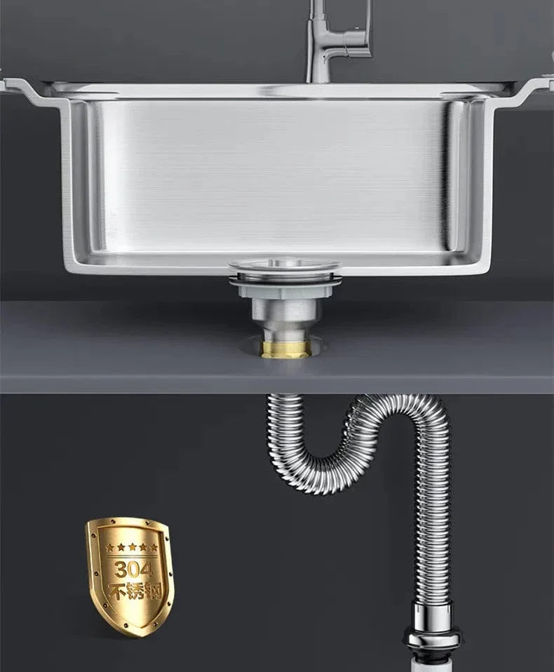 Siphon Cuisine Inox Évacuation Fiable Anti-Bouchon – Silka