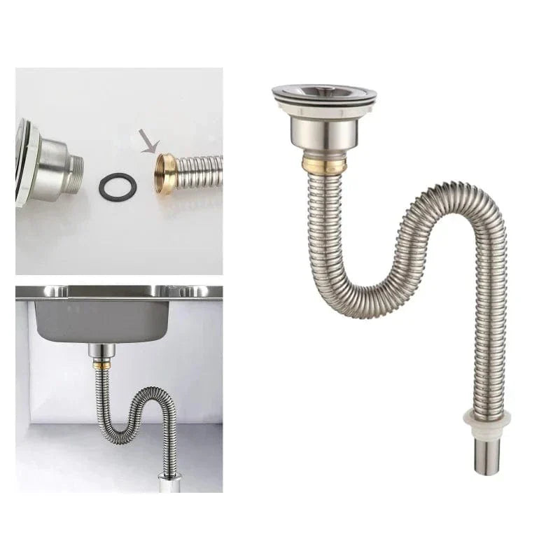 Siphon Cuisine Inox Évacuation Fiable Anti-Bouchon – Silka