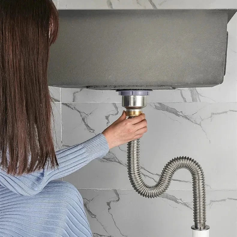 Siphon Évier Cuisine Inox Anti-Nuisibles Ultra-Résistant – Silka