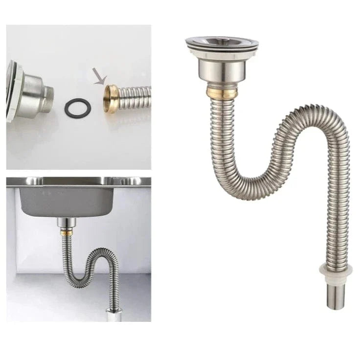 Siphon Évier Cuisine Inox Anti-Nuisibles Ultra-Résistant – Silka