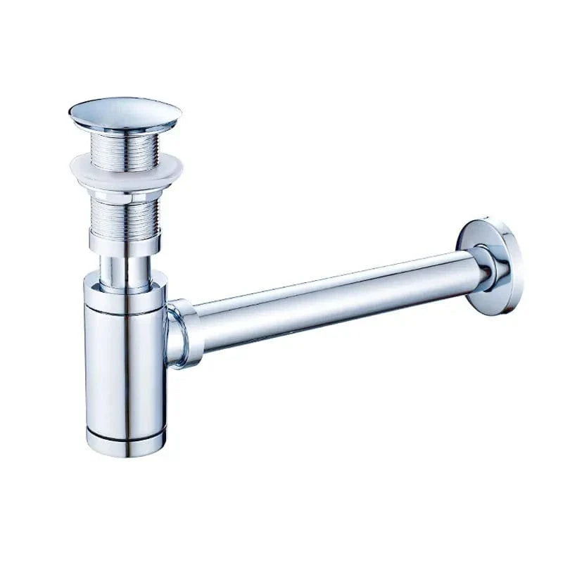 Siphon Lavabo Chromé Évacuation Discrète Vasque à Poser – Silka