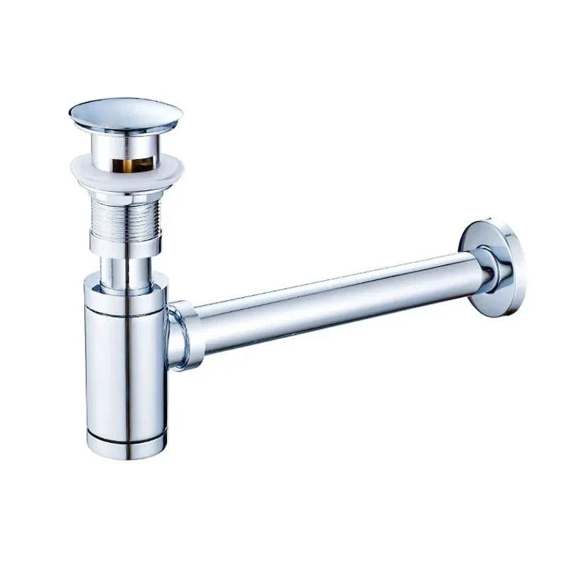 Siphon Lavabo Chromé Évacuation Discrète Vasque à Poser – Silka