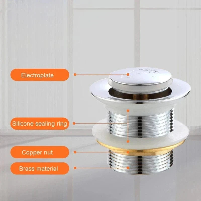 Siphon Baignoire Laiton Pop-Up Mécanisme Fluide Durable – Silka