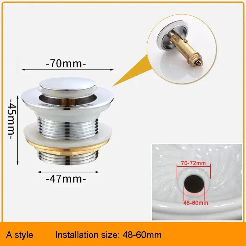 Siphon Baignoire Laiton Pop-Up Mécanisme Fluide Durable – Silka