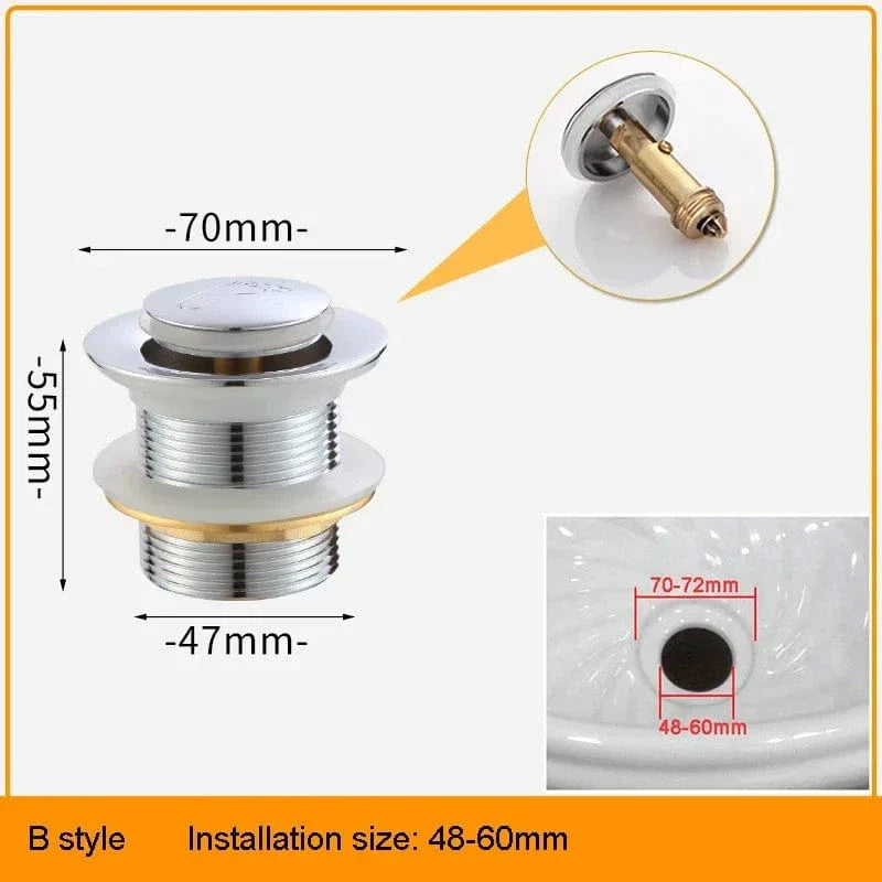 Siphon Baignoire Laiton Pop-Up Mécanisme Fluide Durable – Silka