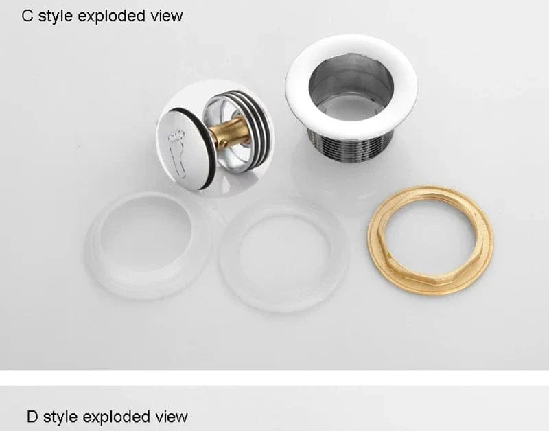 Siphon Baignoire Laiton Pop-Up Mécanisme Fluide Durable – Silka