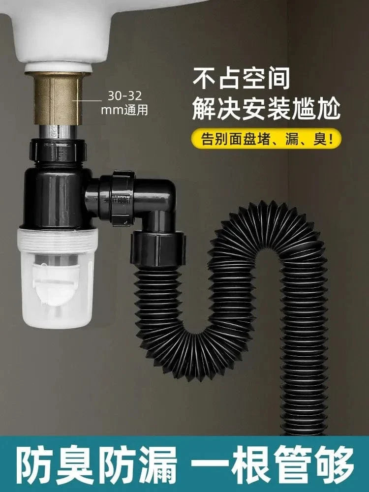 Siphon Universel Évier Extensible Anti-Odeurs Montage Facile – Silka