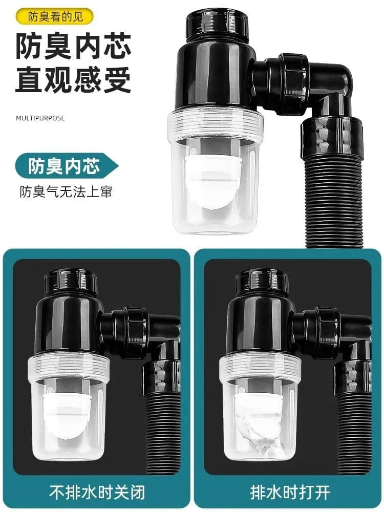 Siphon Universel Évier Extensible Anti-Odeurs Montage Facile – Silka