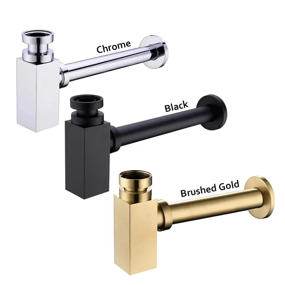Siphon Lavabo Laiton Noir Moderne Élégant et Durable – Silka