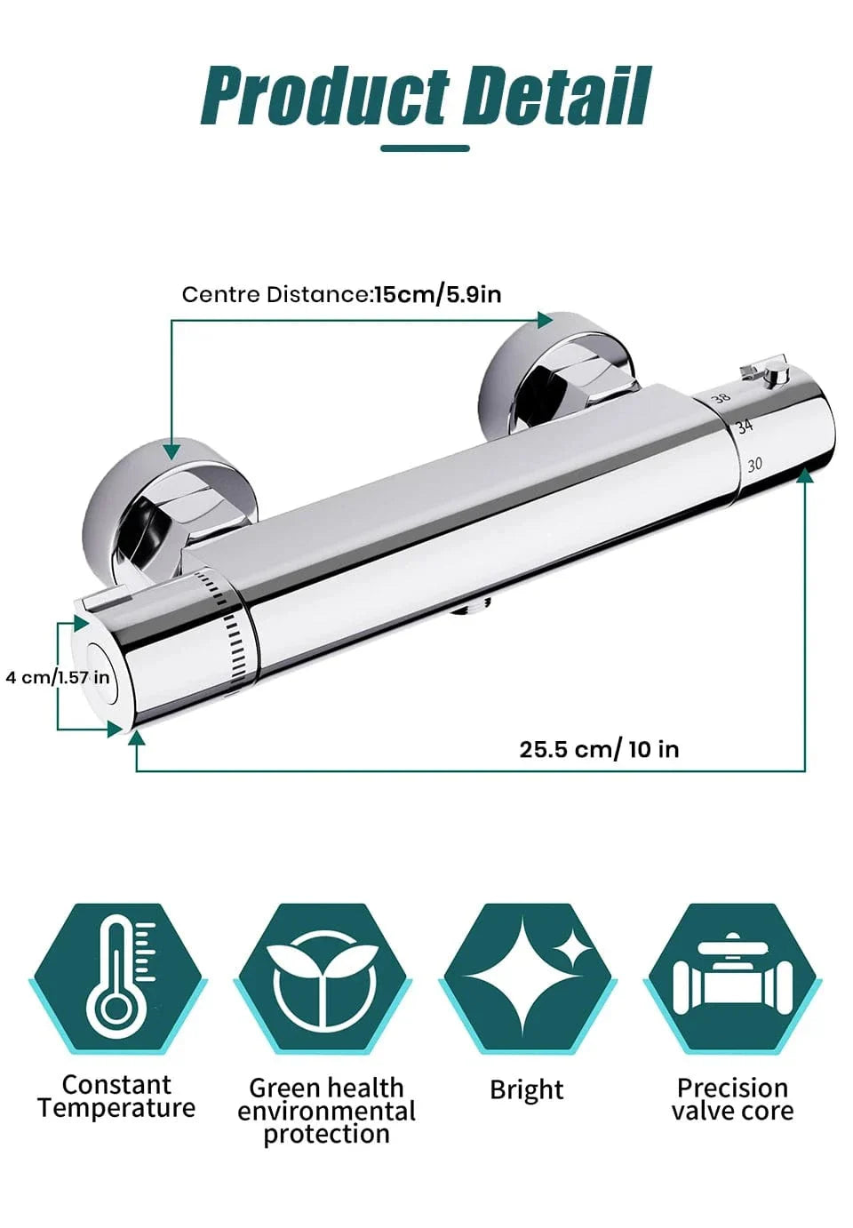 Robinet Douche Thermostatique Chromé Température Stable – Thermya