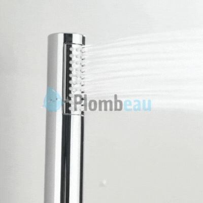 Pommeau de Douche Rond Chromé Fixation Flexible et Innovante – Pluvia