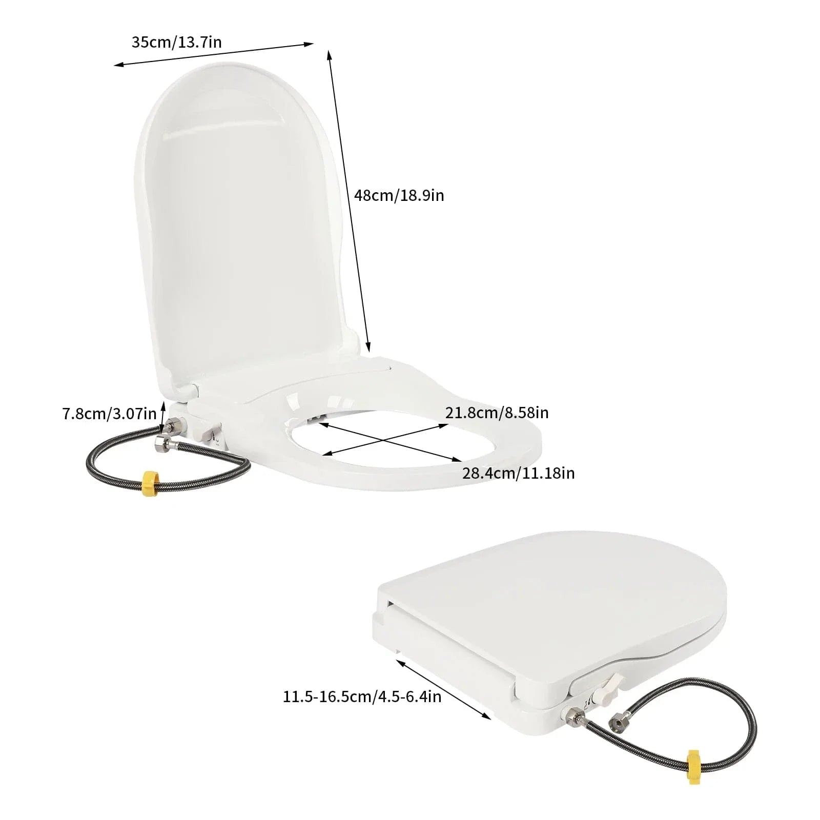 Abattant WC Japonais Non Électrique Allongé Hygiène Premium – Nihona